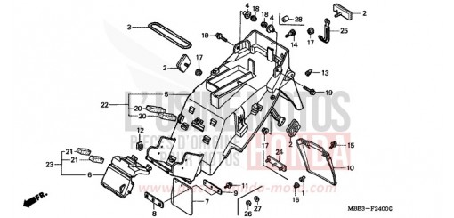 KOTFLUEGEL, HINTEN VTR1000FX de 1999